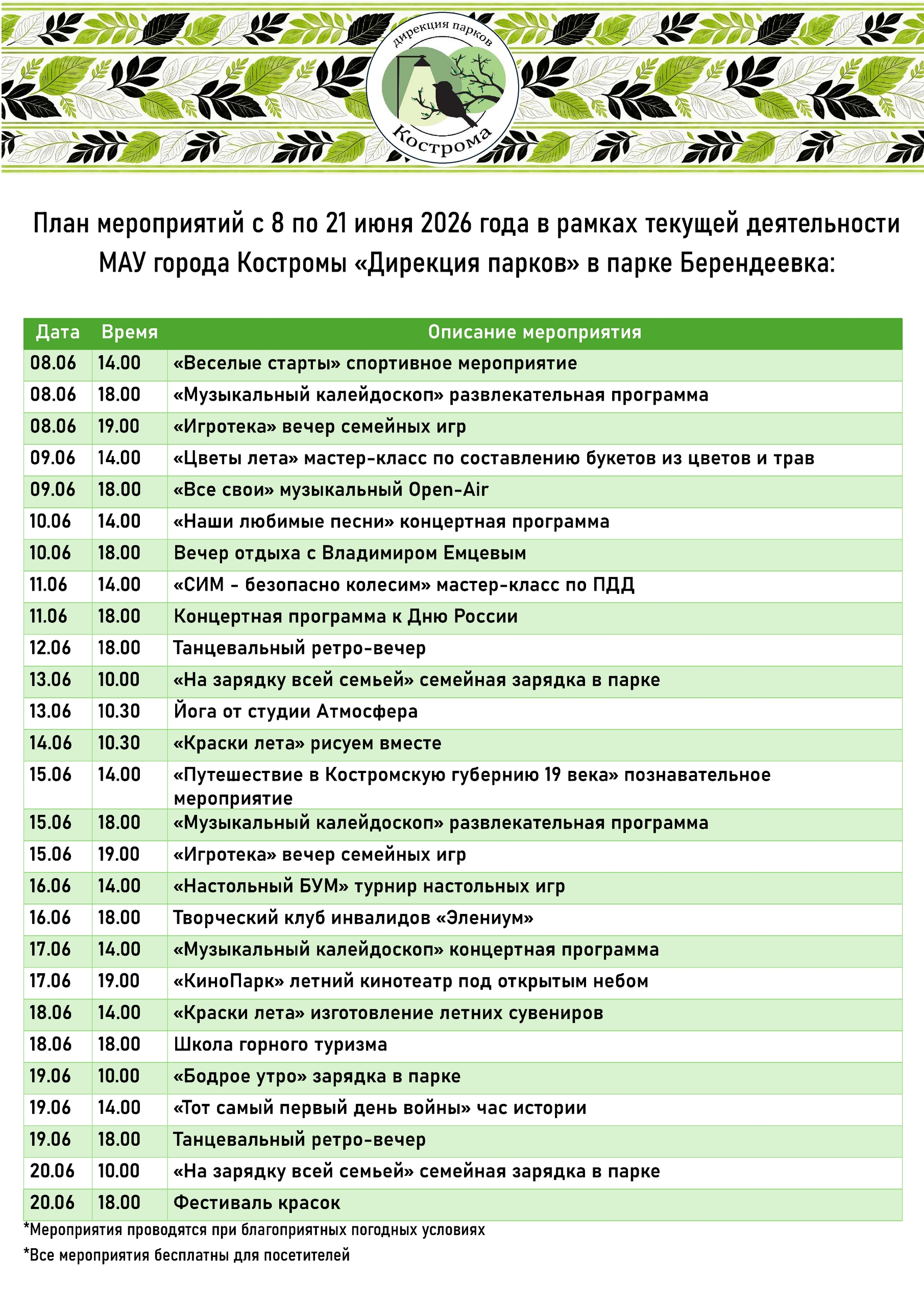 Калейдоскоп событий